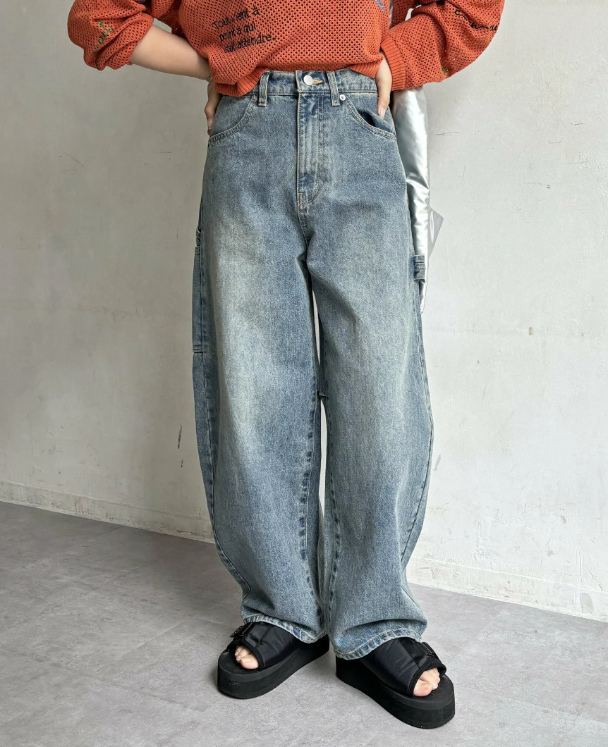 日本直送Curved Painter Denim Pants