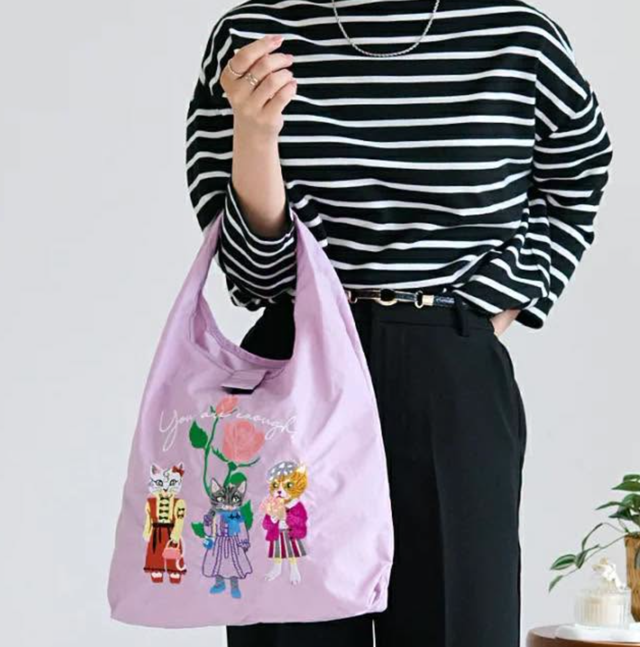 Direct from Japan Cat Embroidery Tote Bag