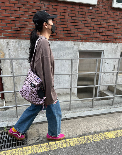 韓國直送Jammyfinger Leopard Tumbler Cross Bag