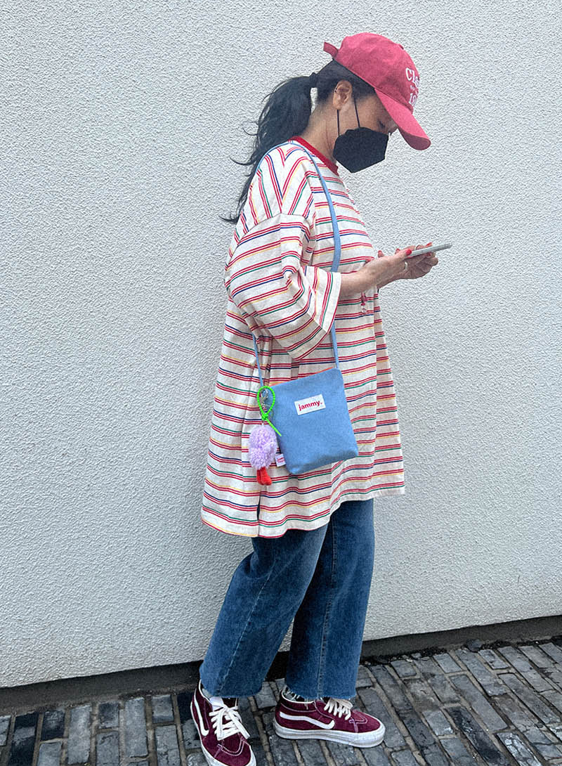 Direct from Korea Jammyfinger  Cotton Mini Cross Bag
