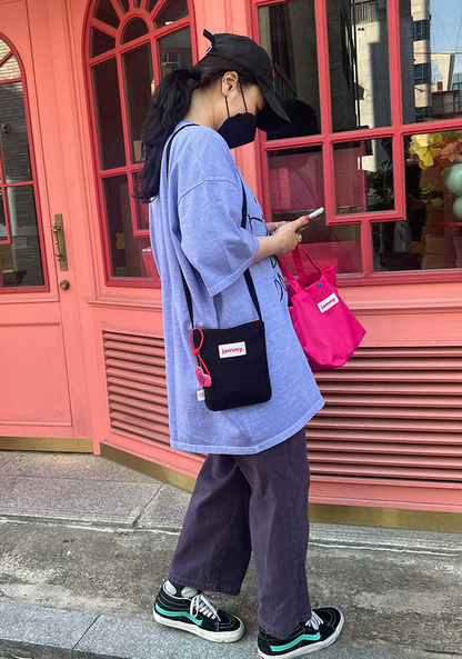 Direct from Korea Jammyfinger  Cotton Mini Cross Bag