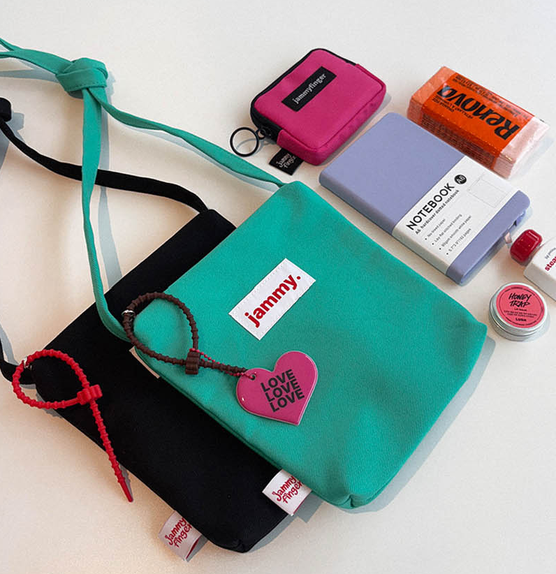 Direct from Korea Jammyfinger  Cotton Mini Cross Bag