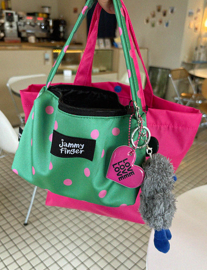 韓國直送Jammyfinger Dot Mini Boat Bag