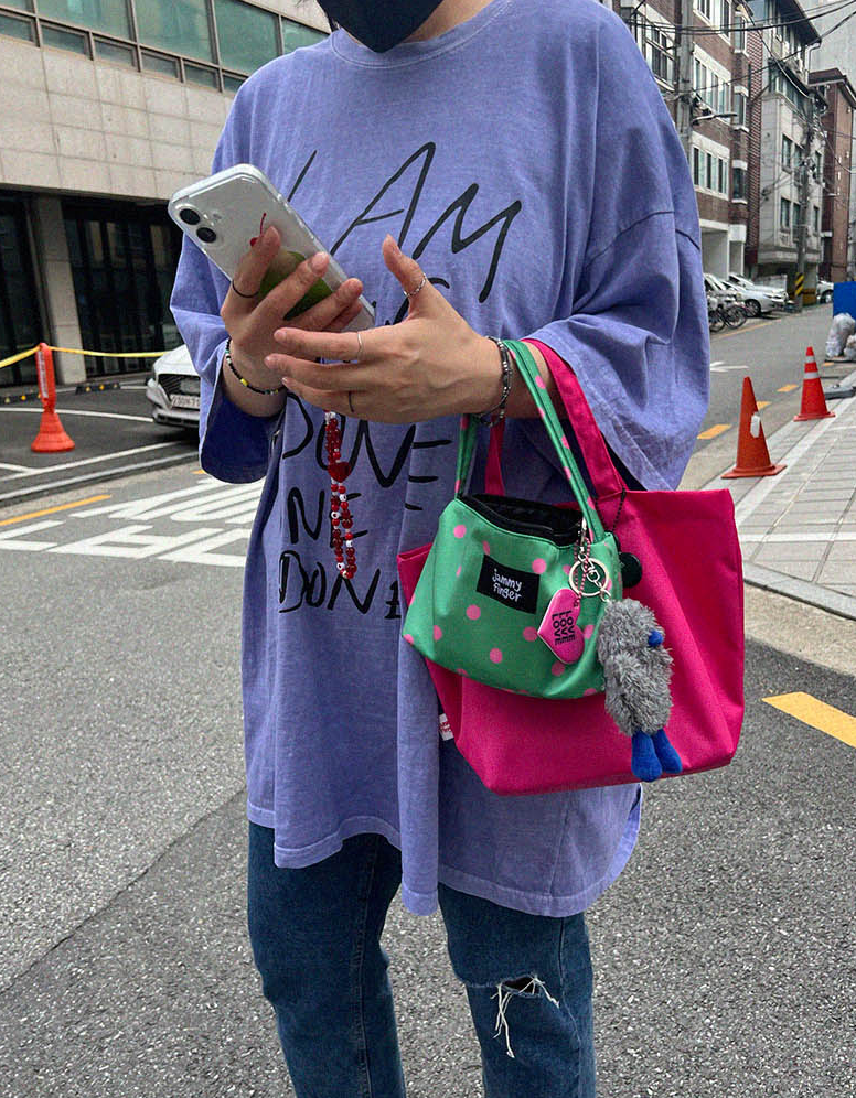 韓國直送Jammyfinger Dot Mini Boat Bag