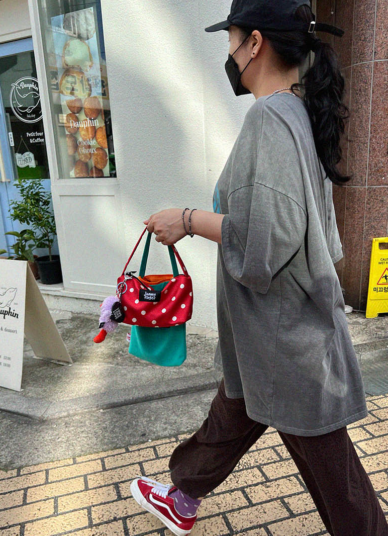 韓國直送Jammyfinger Dot Mini Boat Bag