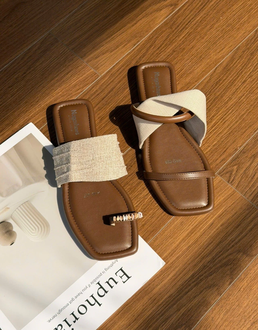 Twisted Strap Thong Sandals