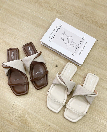 Twisted Strap Thong Sandals