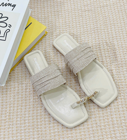 Twisted Strap Thong Sandals