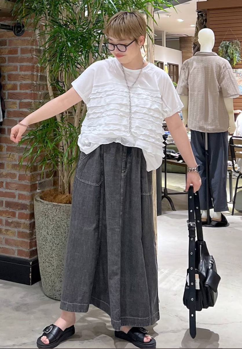 Frill Mesh French Pullover
