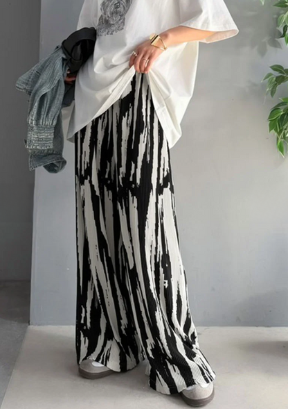 日本直送Patterned Fine Pleated Pants
