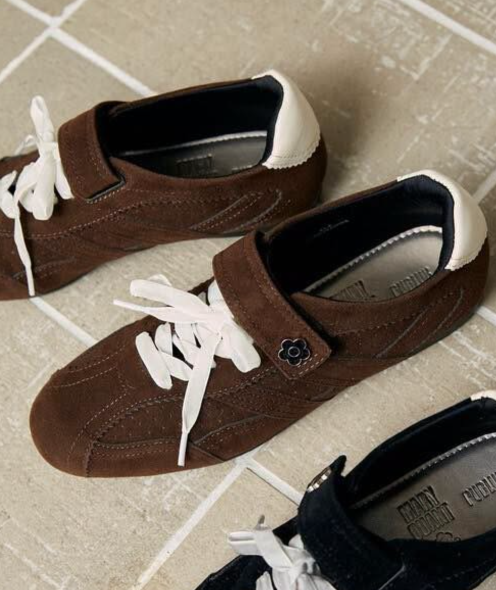 Direct from Japan: Mary Quant × Publux Faux Suede Velour Ribbon Velcro Sneakers
