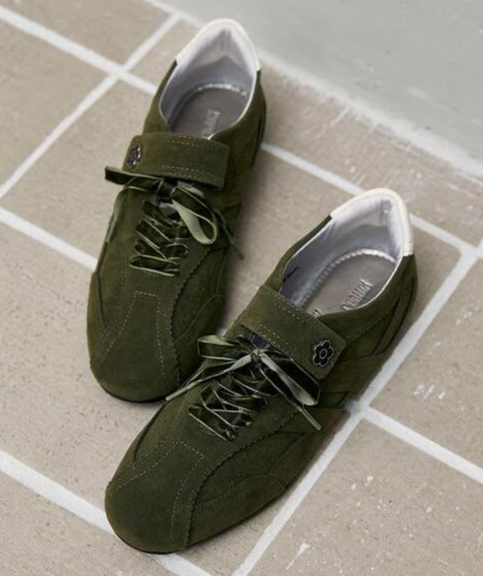 Direct from Japan: Mary Quant × Publux Faux Suede Velour Ribbon Velcro Sneakers