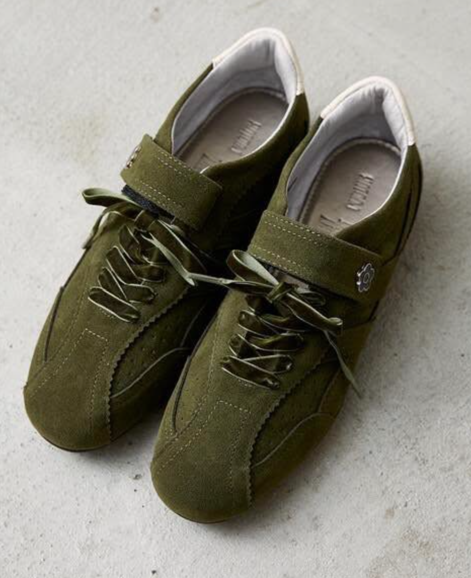 Direct from Japan: Mary Quant × Publux Faux Suede Velour Ribbon Velcro Sneakers