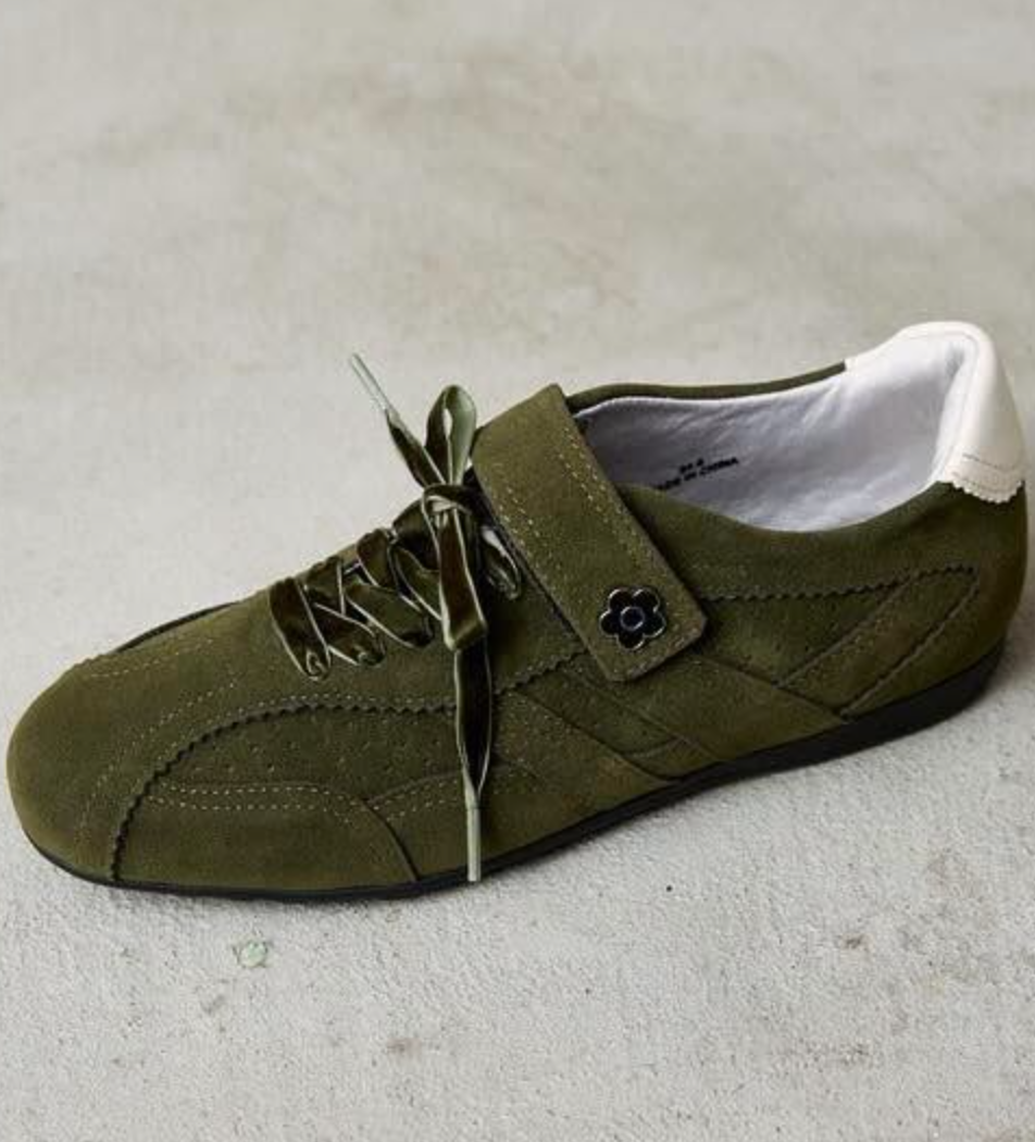 Direct from Japan: Mary Quant × Publux Faux Suede Velour Ribbon Velcro Sneakers