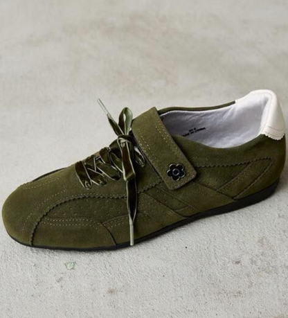 Direct from Japan: Mary Quant × Publux Faux Suede Velour Ribbon Velcro Sneakers