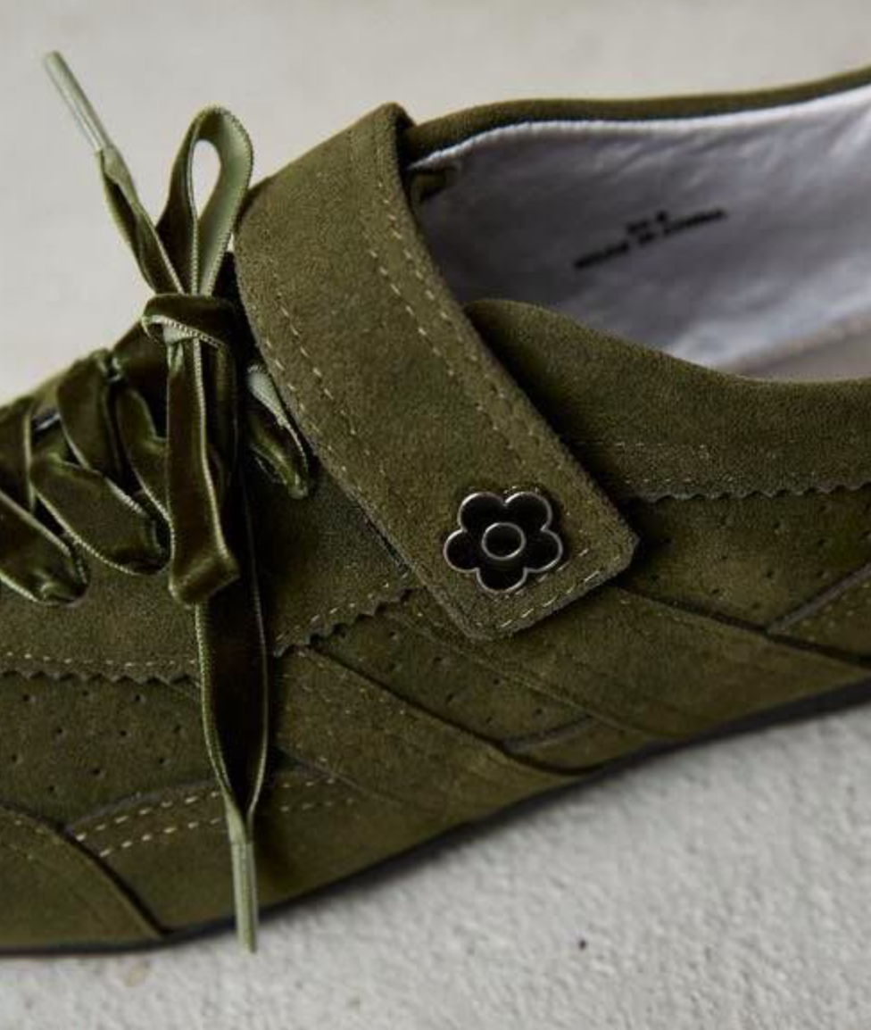 Direct from Japan: Mary Quant × Publux Faux Suede Velour Ribbon Velcro Sneakers