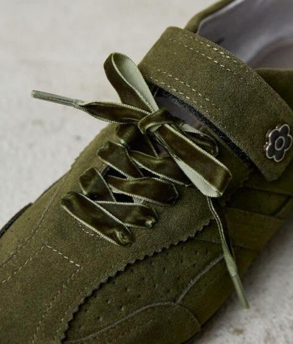 Direct from Japan: Mary Quant × Publux Faux Suede Velour Ribbon Velcro Sneakers