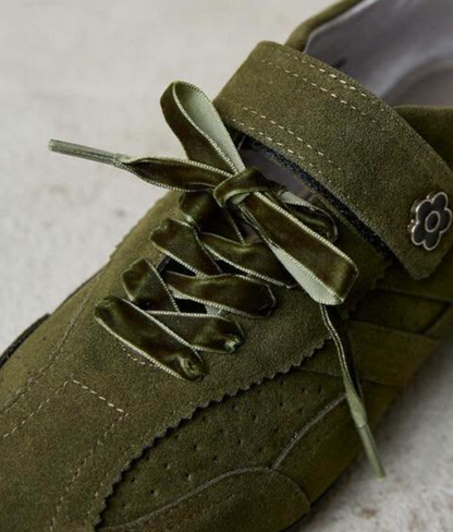 Direct from Japan: Mary Quant × Publux Faux Suede Velour Ribbon Velcro Sneakers
