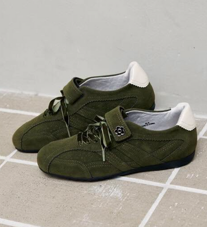 Direct from Japan: Mary Quant × Publux Faux Suede Velour Ribbon Velcro Sneakers