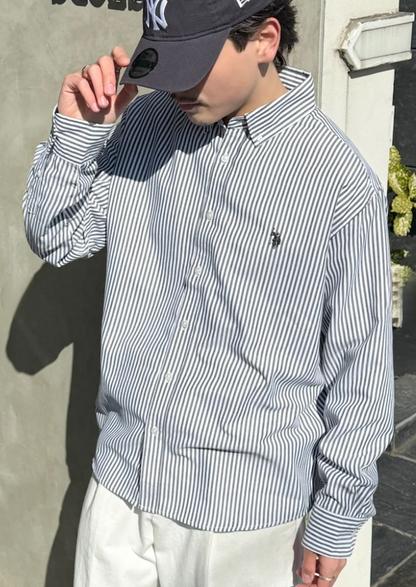 日本直送US POLO ASSN Embroidery Bd Shirt Bd Long Sleeve Shirt
