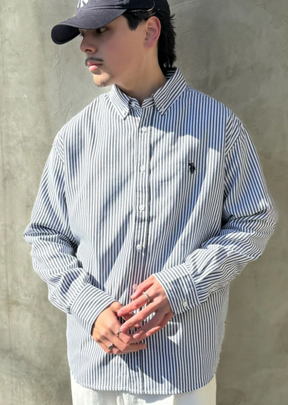 日本直送US POLO ASSN Embroidery Bd Shirt Bd Long Sleeve Shirt