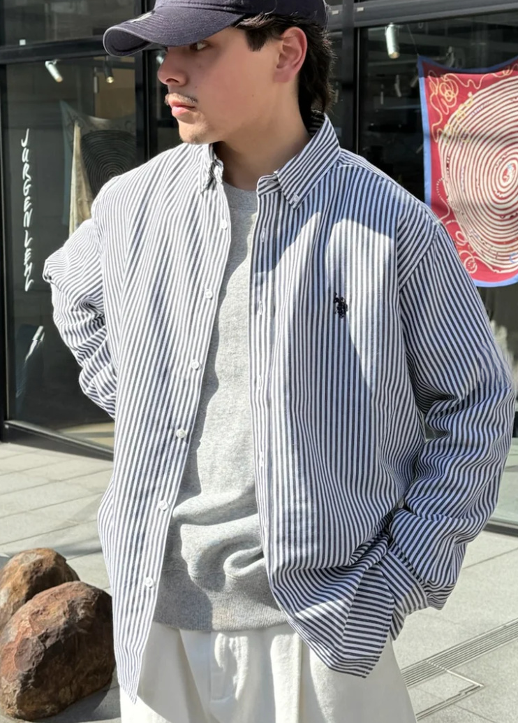 日本直送US POLO ASSN Embroidery Bd Shirt Bd Long Sleeve Shirt