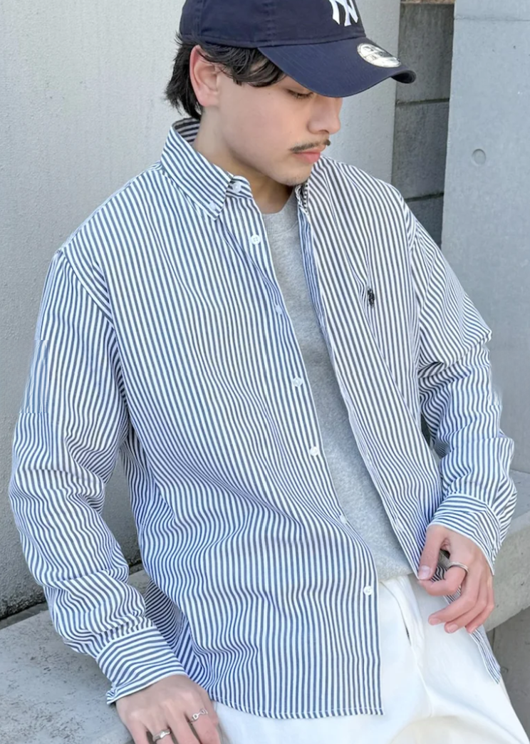 日本直送US POLO ASSN Embroidery Bd Shirt Bd Long Sleeve Shirt