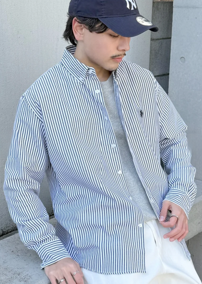 日本直送US POLO ASSN Embroidery Bd Shirt Bd Long Sleeve Shirt