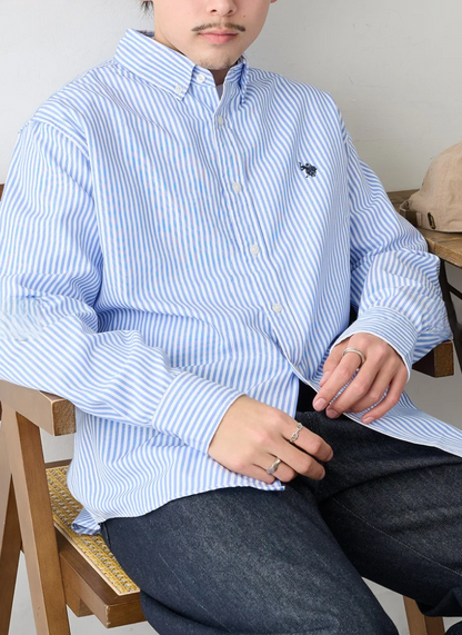 日本直送US POLO ASSN Embroidery Bd Shirt Bd Long Sleeve Shirt