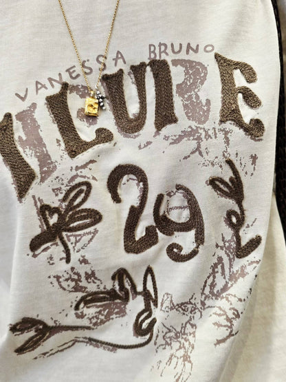 韓國直送Doodle Printed Vintage Tee