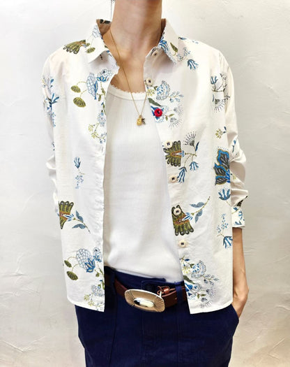 韓國直送Heritage Floral Elbow-Patch Shirt / Pants