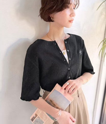 日本直送Waffle Cozy Cardigan