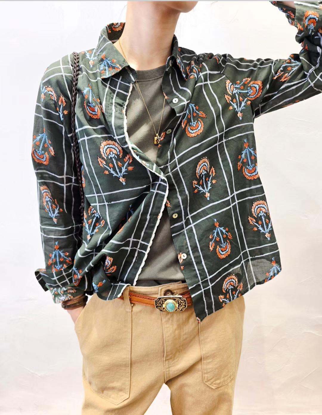 韓國直送Antique Flora Shirt