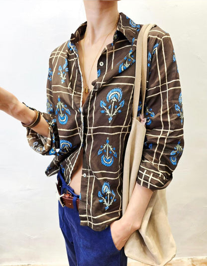 韓國直送Antique Flora Shirt