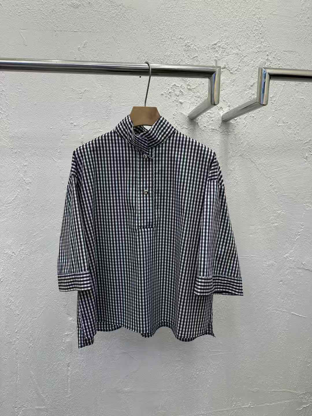 韓國直送Minimalist Checked Smock Shirt