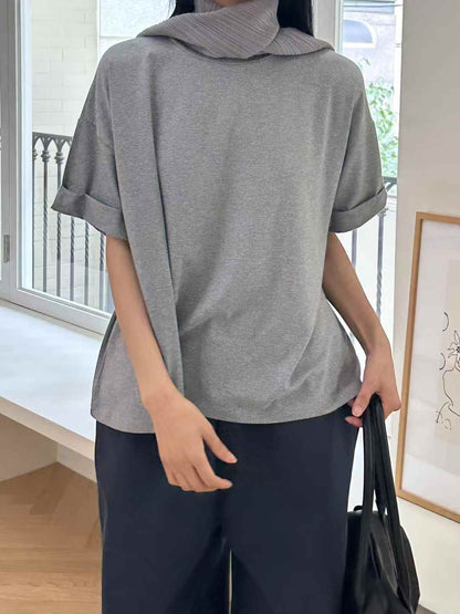 韓國直送Minimalist Drop-Shoulder Loose Tee