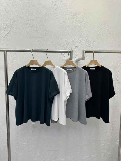韓國直送Minimalist Drop-Shoulder Loose Tee