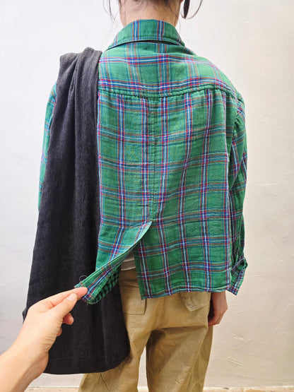 韓國直送Split Plaid Shirt