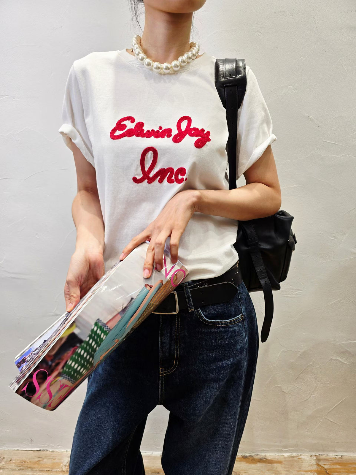 韓國直送Edwin Retro Script Tee
