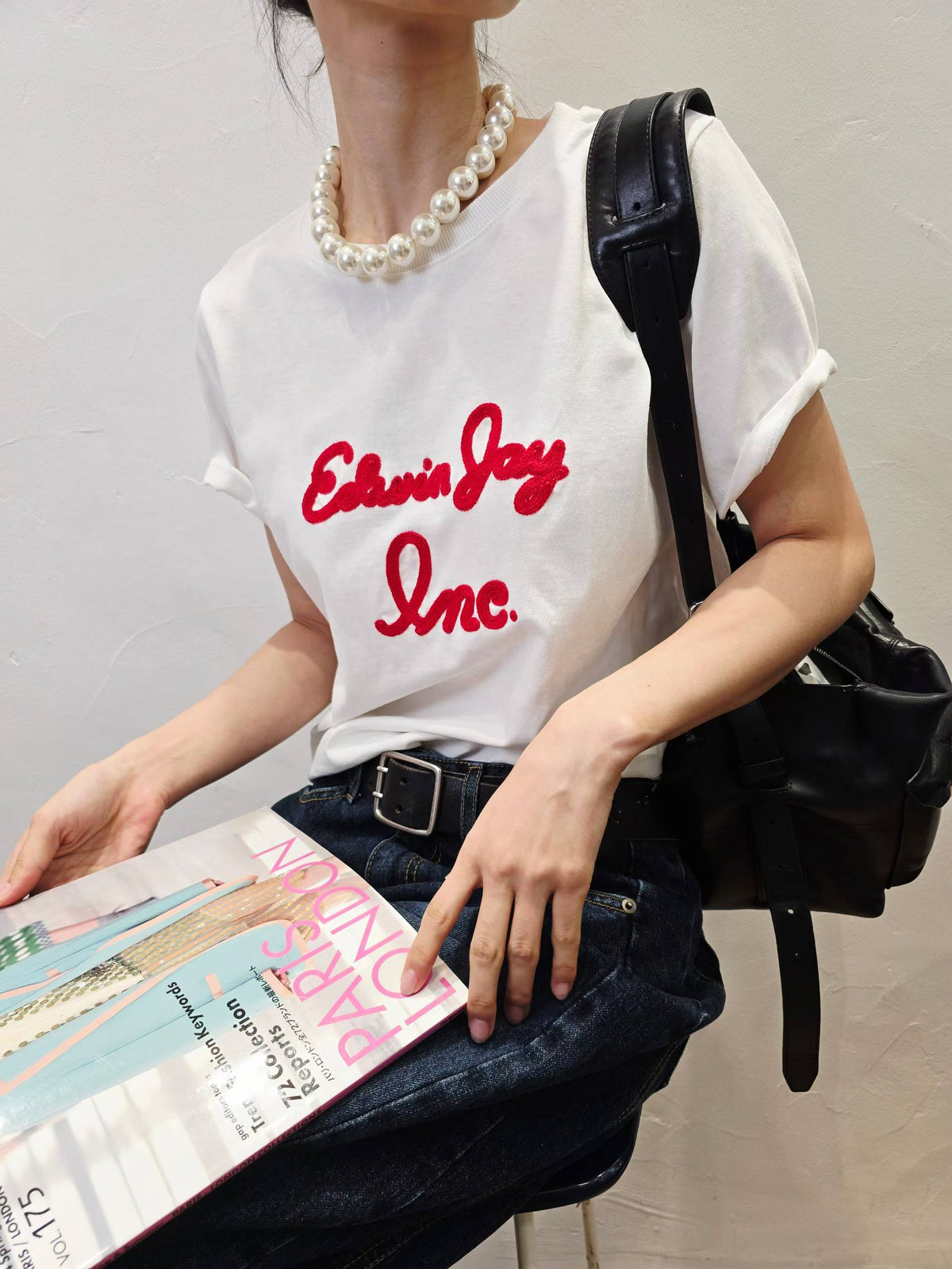 韓國直送Edwin Retro Script Tee