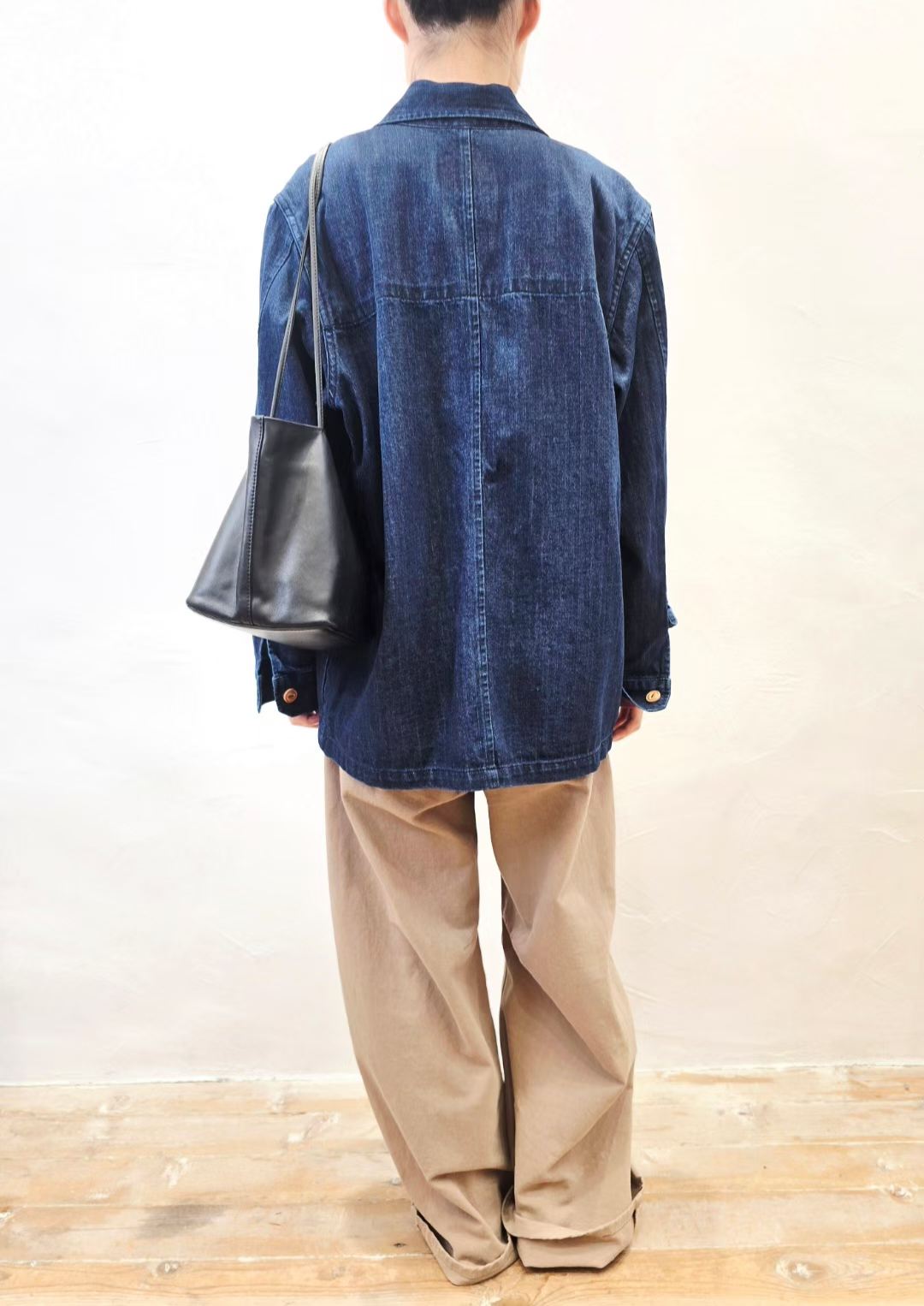 韓國直送Austin Washed Denim Chore Jacket