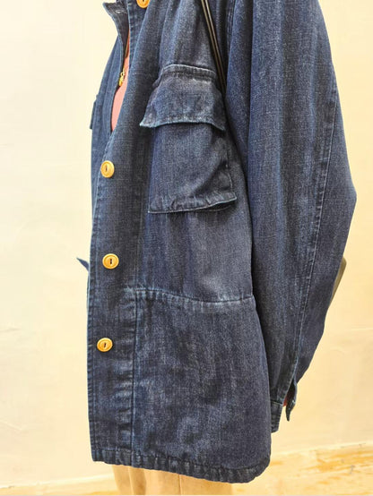 韓國直送Austin Washed Denim Chore Jacket
