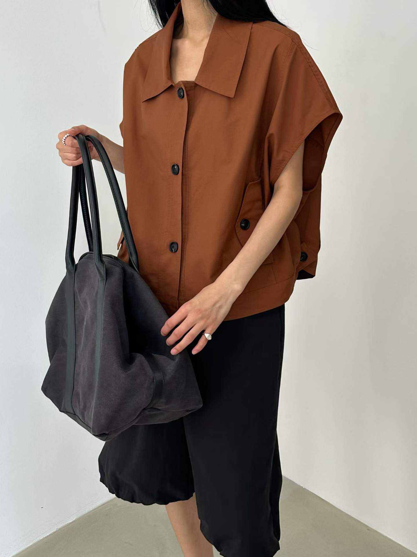 Amber Cap-Sleeve Utility Jacket - Direct from Korea