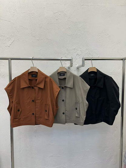 Amber Cap-Sleeve Utility Jacket - Direct from Korea