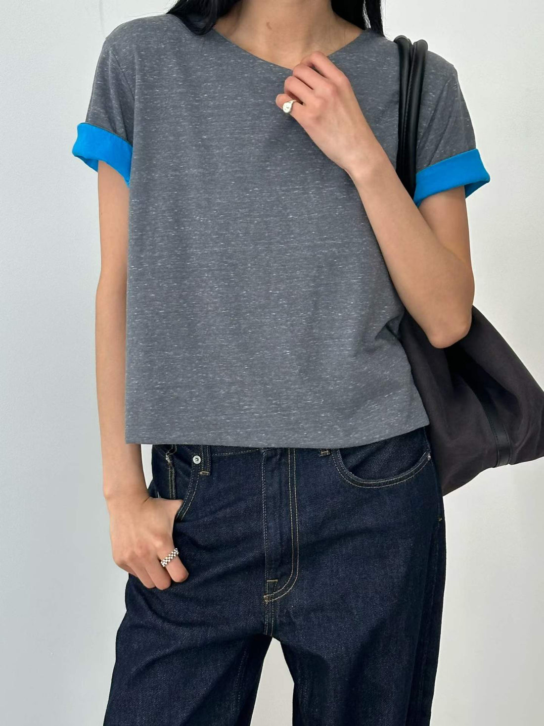 韓國直送Dual Trim Tee