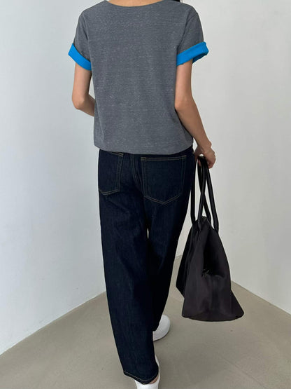 韓國直送Dual Trim Tee