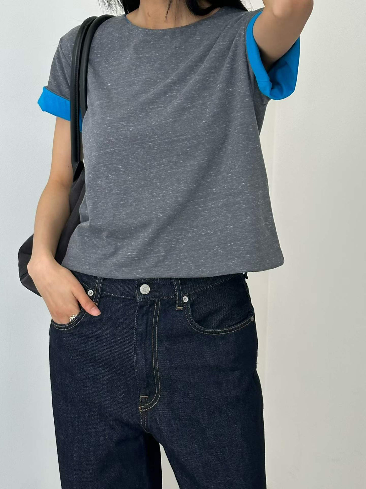 韓國直送Dual Trim Tee