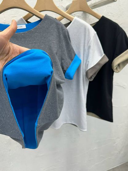 韓國直送Dual Trim Tee