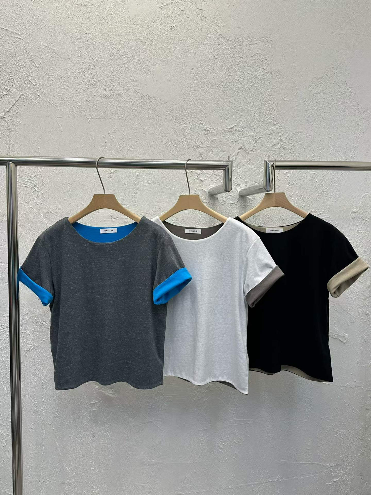 韓國直送Dual Trim Tee