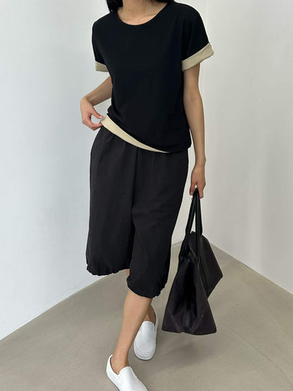 韓國直送Dual Trim Tee